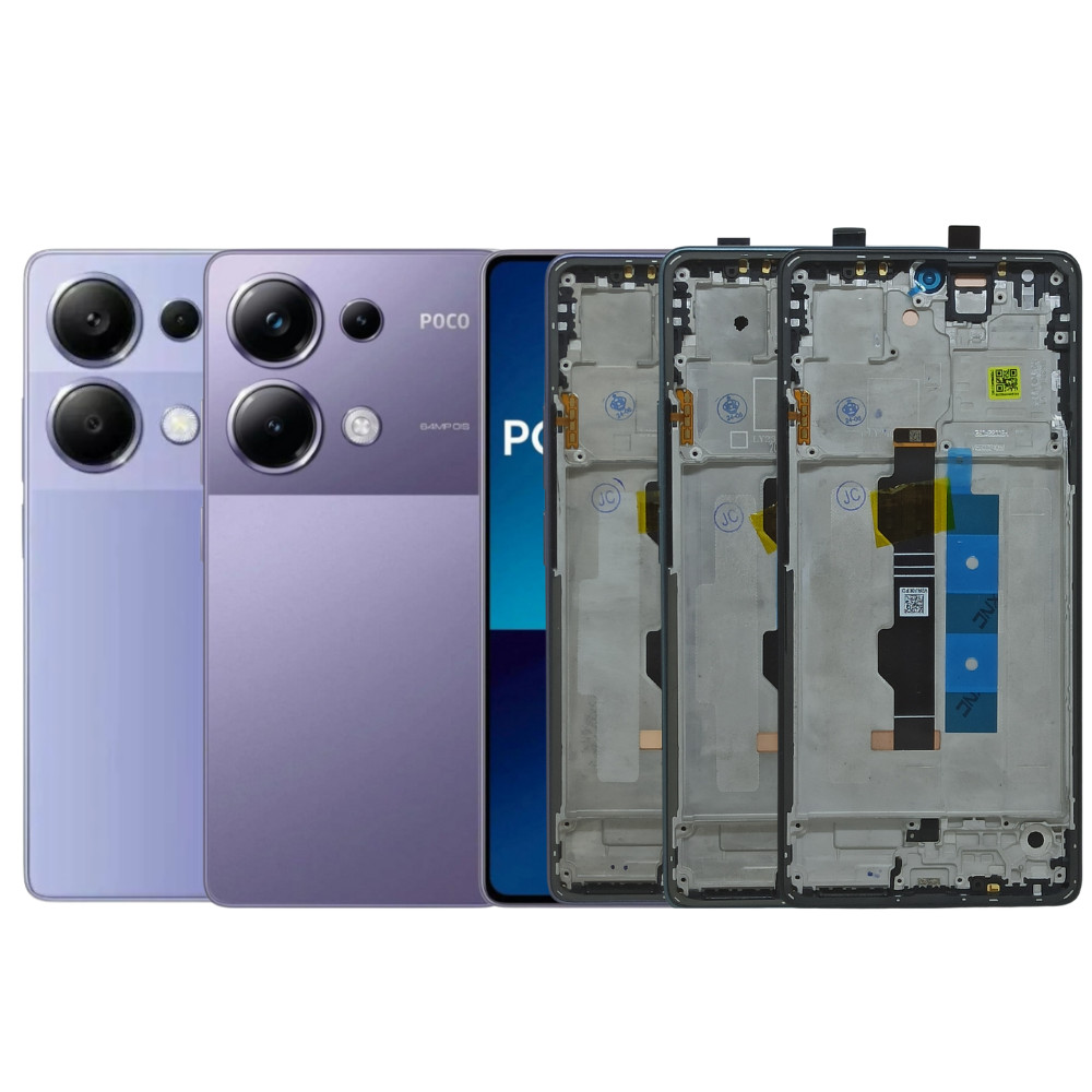 Display Poco M6 Pro 4G Frontal com Aro Tela Amoled 100% Original C/ Digital Full HD 120hz 2312FPCA6G