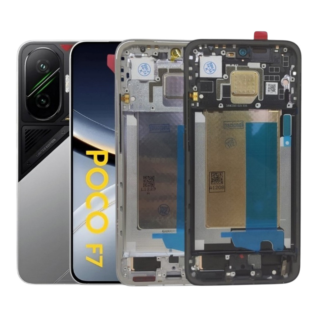 Tela Poco F7 5G Display Amoled Original Frontal C/Aro Com Digital Biometria Oled Módulo Chassi 120Hz