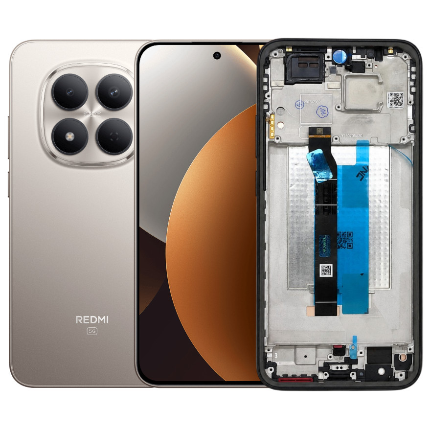 Display Redmi Note 15 Pro 5G AMOLED Tela Original Com Aro Preto Touch Frontal C/ Digital 25080RABDG