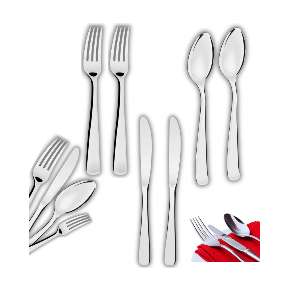 Kit Talheres Inox Garfos e Facas 200/100 Unidades – Alta Qualidade para Cozinha, Buffet e Eventos