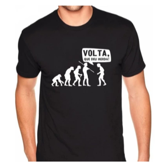 Camiseta Meme Engraçada Volta Que Deu M#rda Camisa Alta Qualidade 100% Algodão