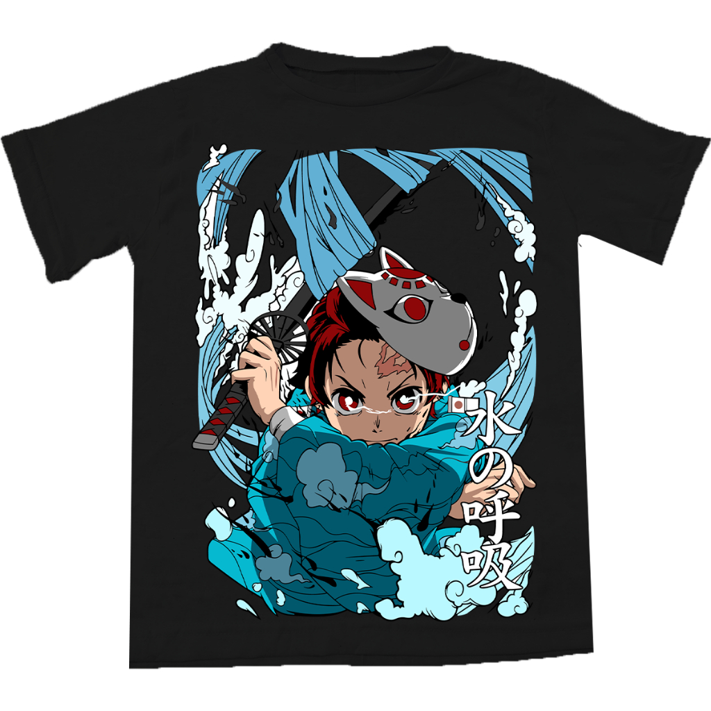 Camisa Masculina Básica Camiseta Alta Qualidade 100% Algodão Estampa Tanjiro Agua Do Tamanho 2 ao GG
