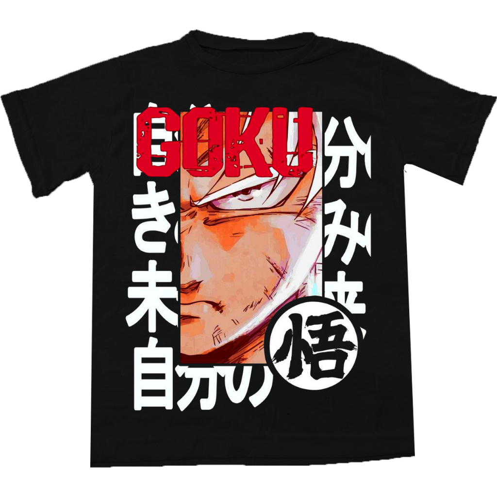 Camisa Masculina Camiseta Alta Qualidade 100% Algodão Estampa Goku Branco Do Tamanho 2 ao GG