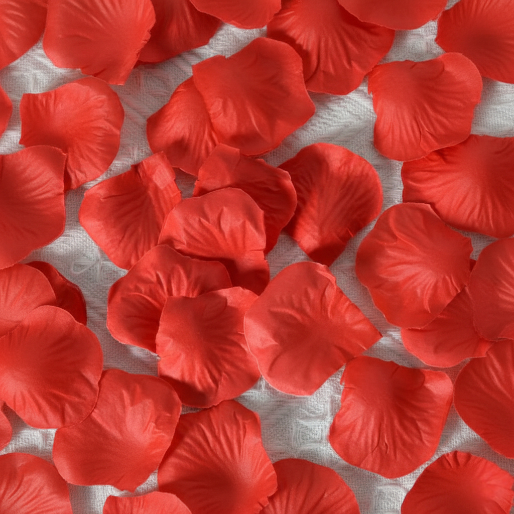 10000 Pétalas de Rosas Artificiais Brancas/Vermelhas Decoração Casamento Festas