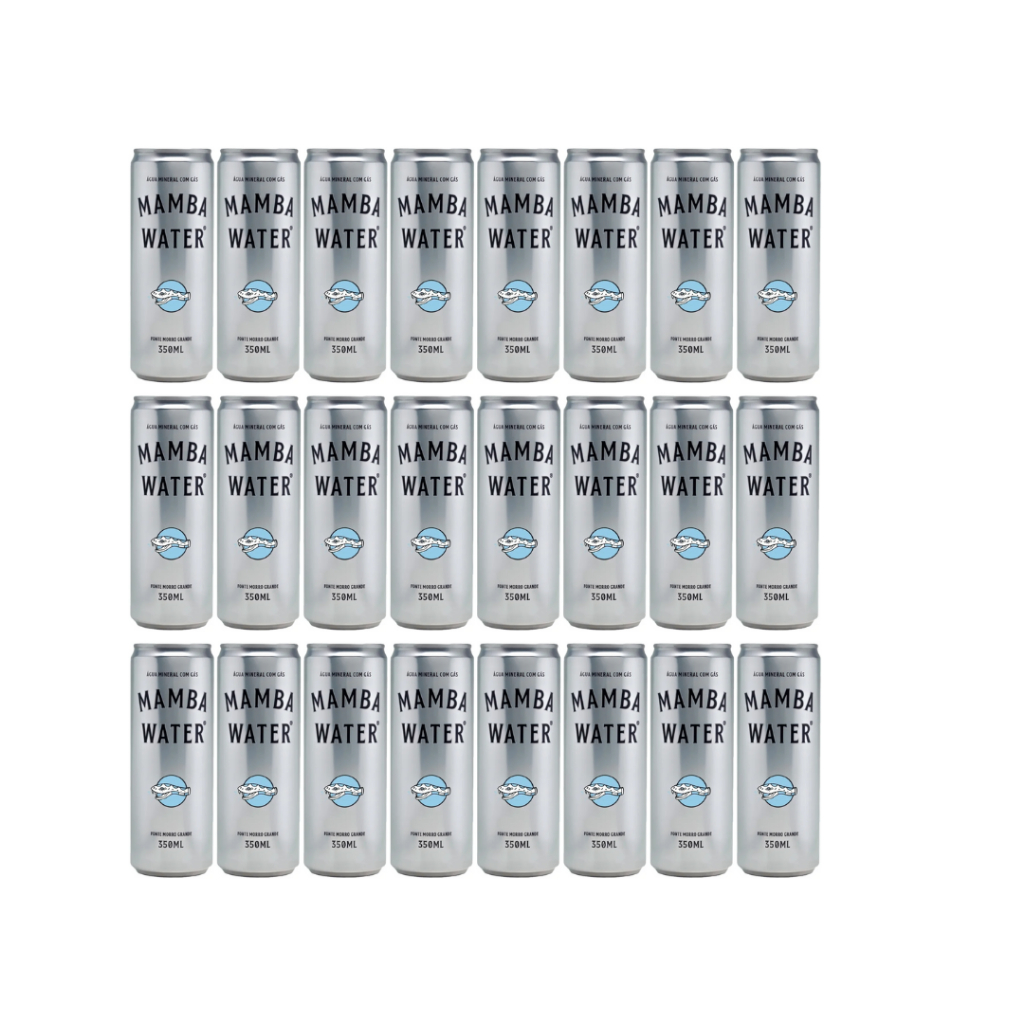 Água Mineral Natural Mamba Water Com 24 Latas Original Sem Gas