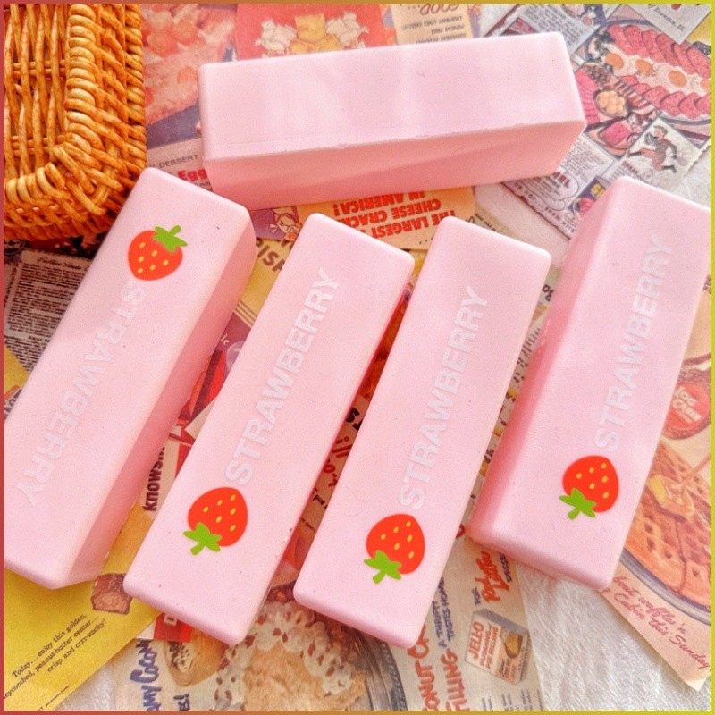 [Perfect for Relaxation] Strawberry Milk Stick Slow Rebound Squeeze Toy/Stress Relief/Fidget Toy/Travel/Office