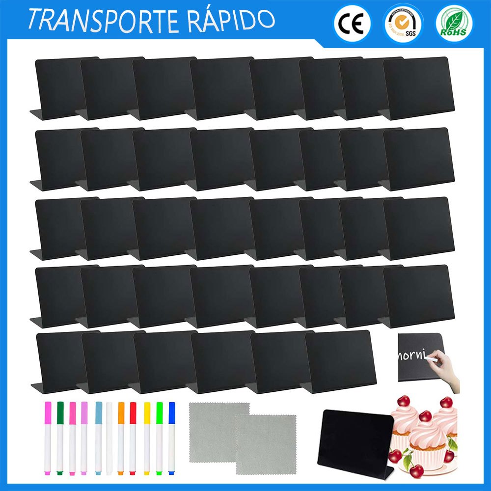 Pequeno quadro negro em forma de L cartão de exibição DIY criativo pintado à mão Menu marca café leite chá marca