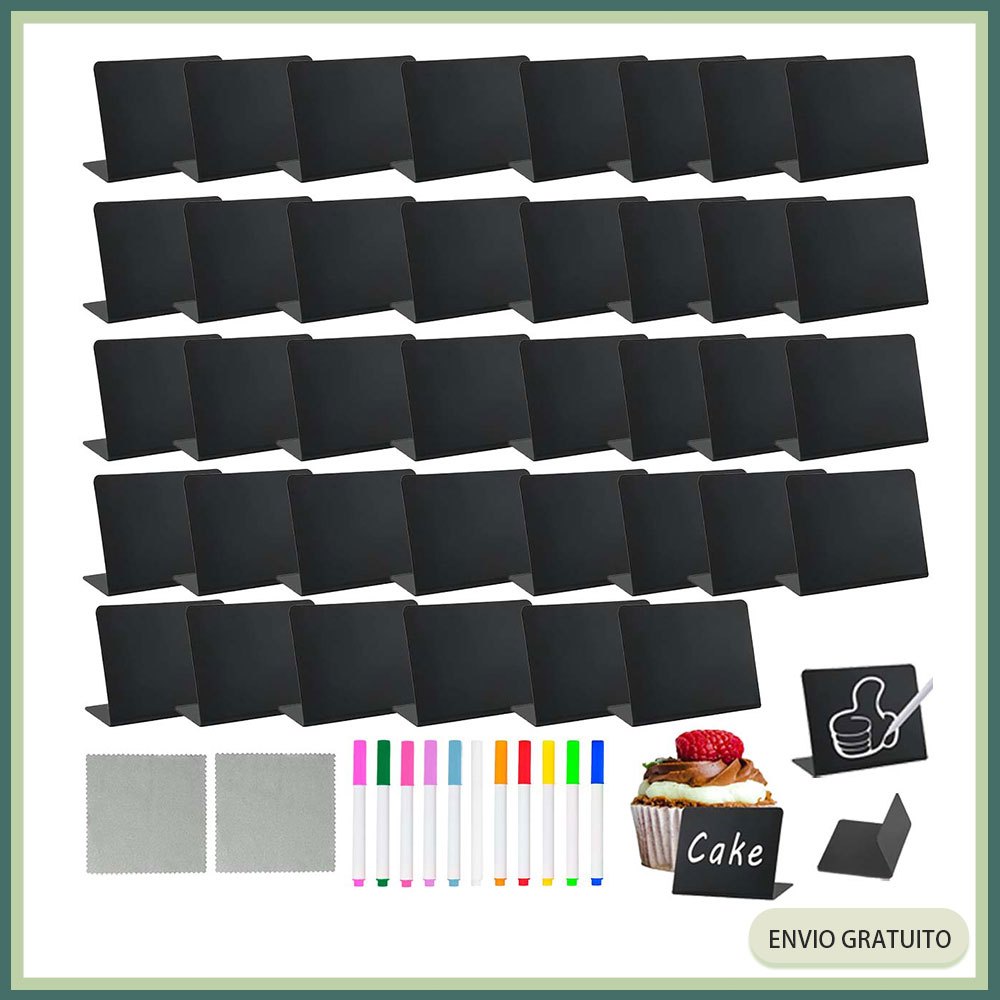 Cartão de exibição de quadro negro pequeno em forma de L DIY criativo pintado à mão Menu marca café leite chá