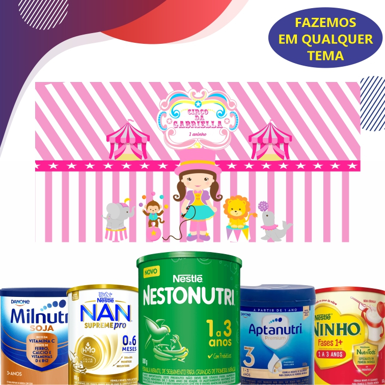 ADESIVOS PERSONALIZADOS PARA LATA DE LEITE 800G
