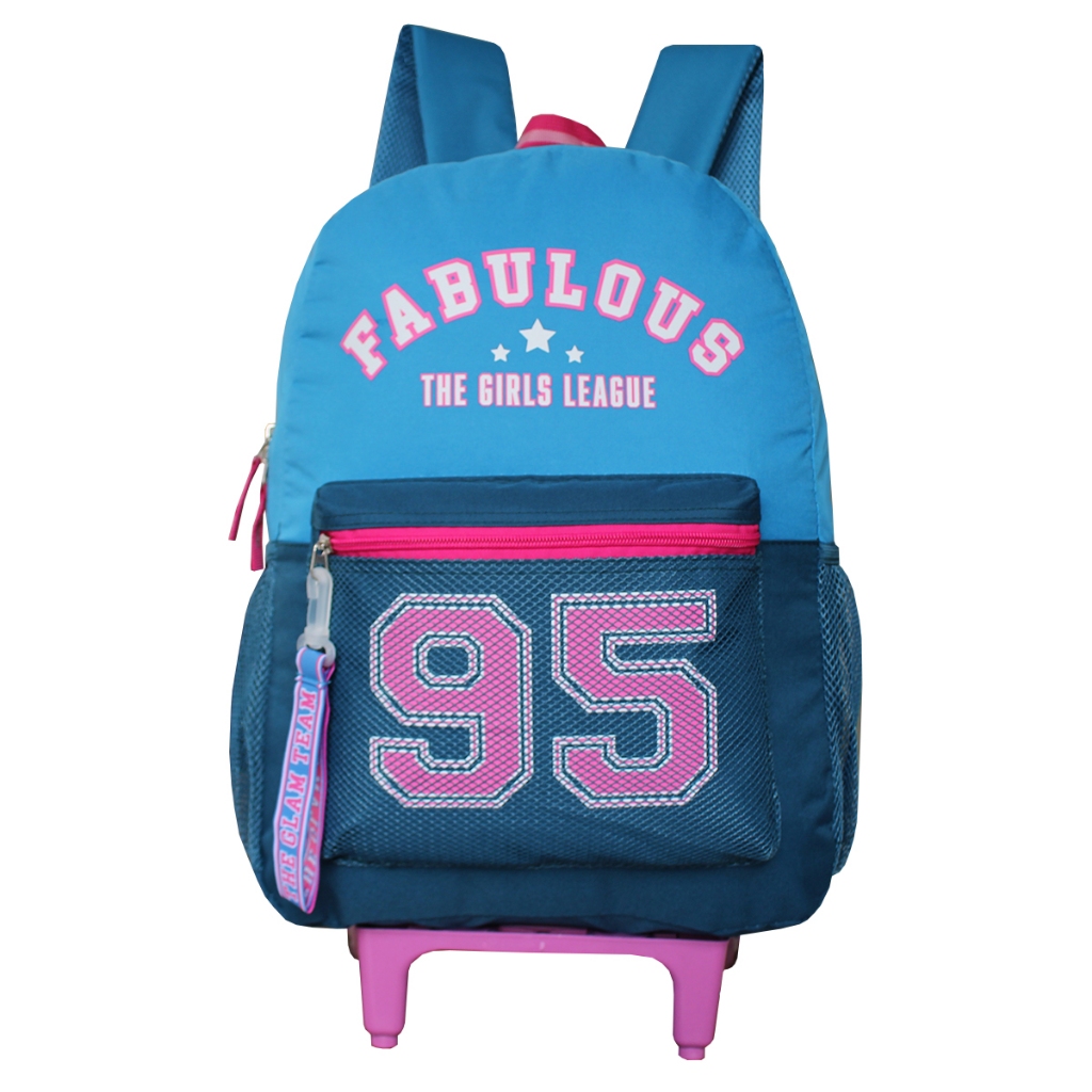 Mochila Juvenil Escolar Menina Rodinhas Fabulous Voltas às aulas Reforçada Feminina Curso