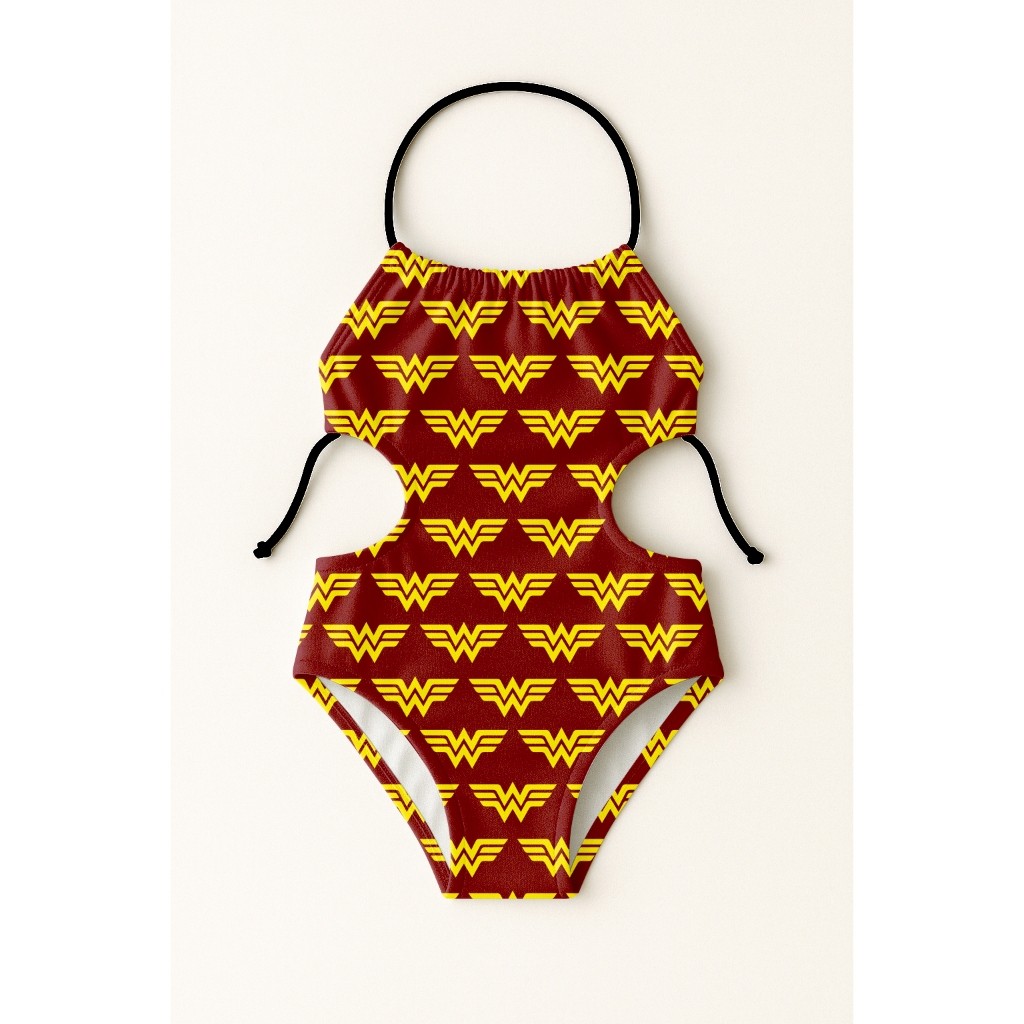 Maiô Infantil Frente Única Menina Feminino Moda Praia Natação Banho Estampas Teens