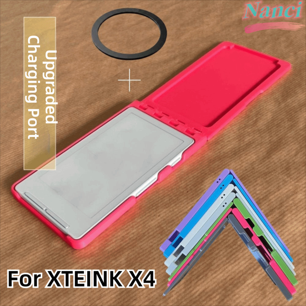 Capa Protetora NANCI , Com Leitor De E-Book À Prova De Choque De Anel De Metal , Flip-top Para XTEINK X4