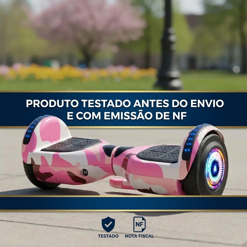 Hoverboard Skate Elétrico 6.5 LED Bluetooth smart Wheels