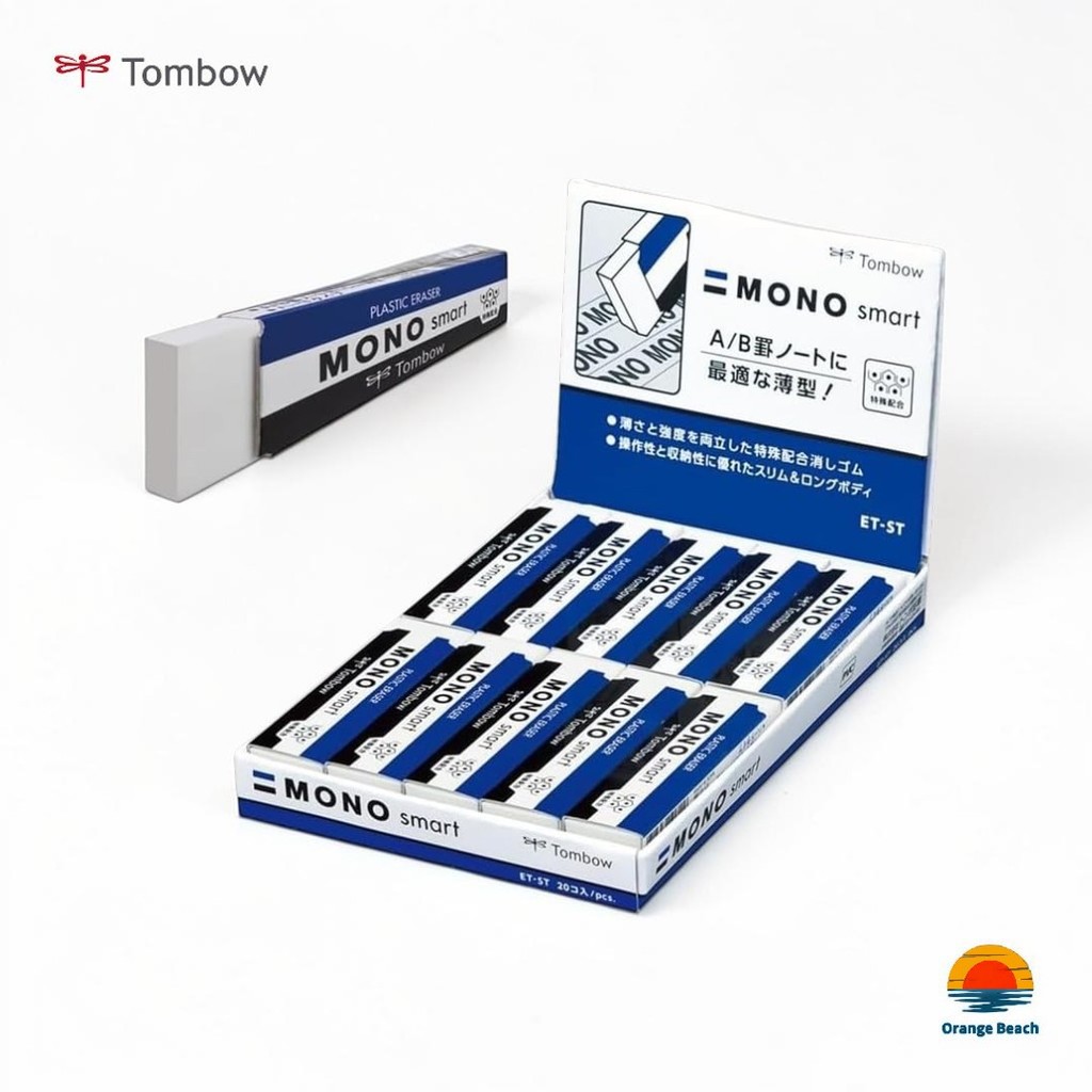 TOMBOW Borracha MONO Smart ET-ST/Corpo Ultrafino 5.5mm/Pacote com 20 Unidades/Japao Original