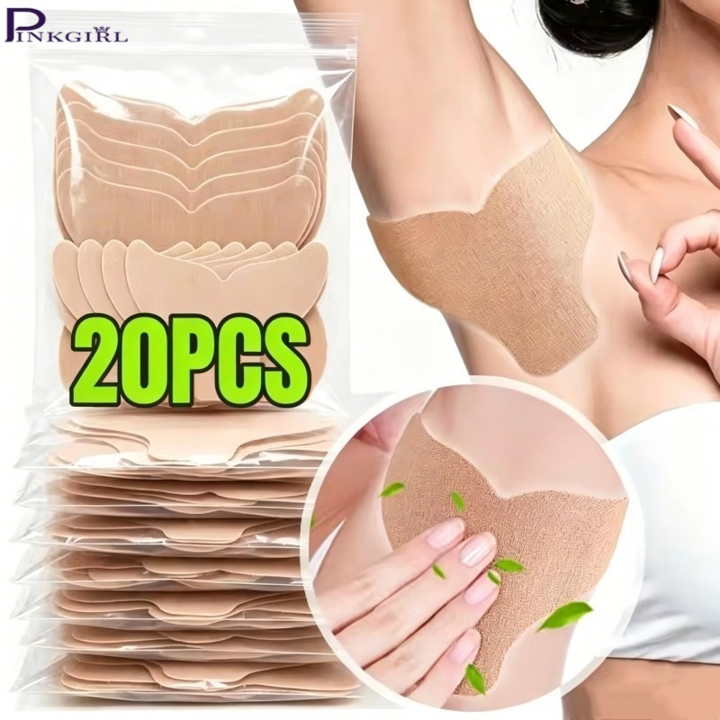 [Chic] 20-5 Unidades De Almofadas Descartáveis Para Suor Nas Axilas-Adesivo Invisível Absorção De-Ultrafino Respirável-F