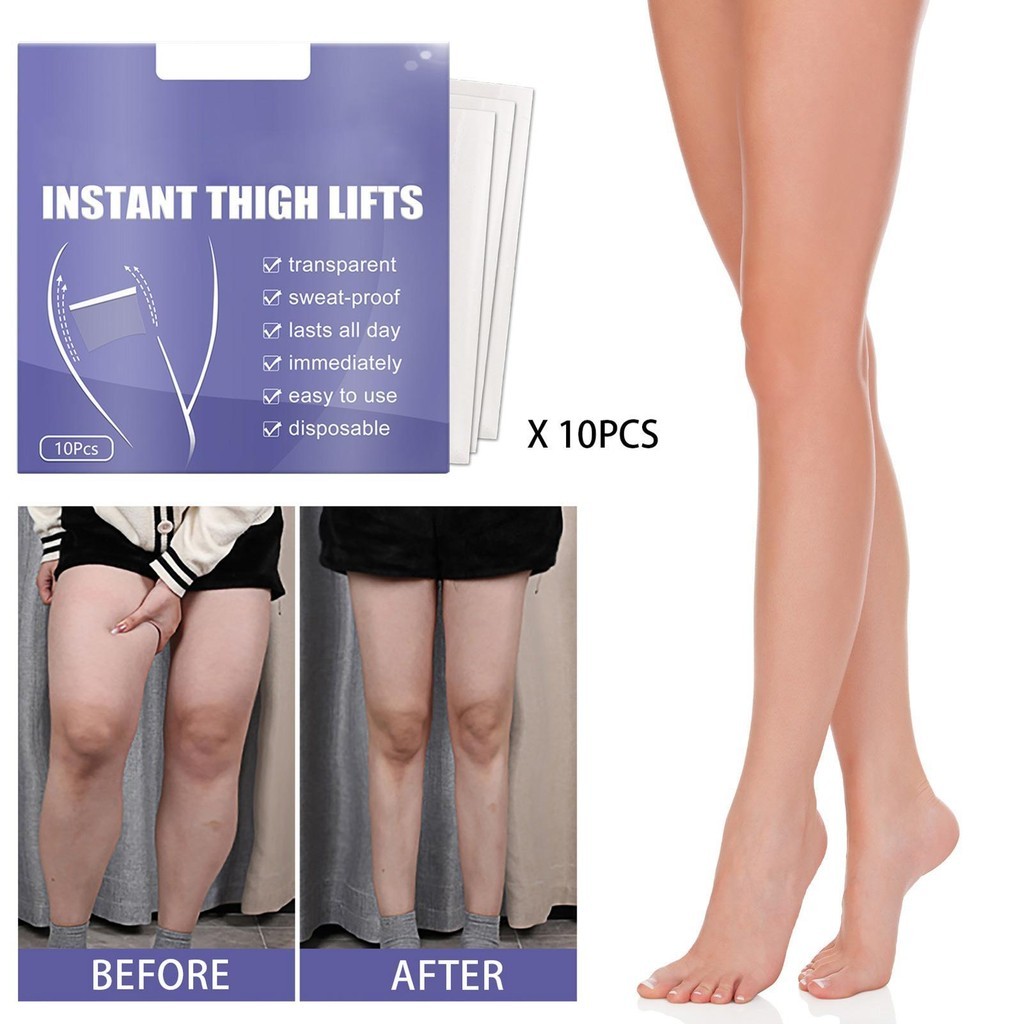 Fita transparente transparente para levantamento de coxa, adesivo modelador muscular ultrafino para pernas