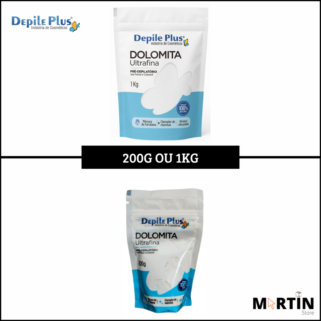 Talco Dolomita Corporal e Facial Ultrafino Depile Plus