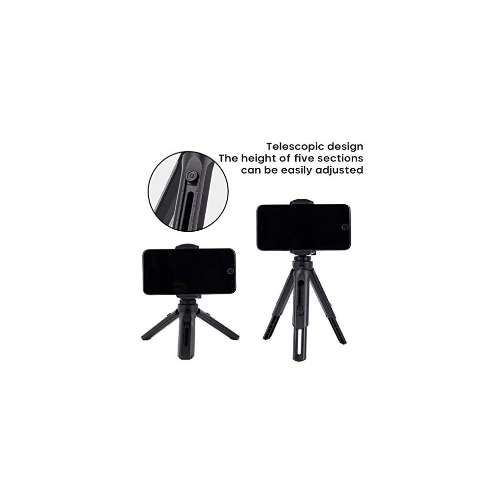 TRIPÉ PORTÁTIL LEVE COM SUPORTE PARA CELULAR ROTAÇÃO 360° IDEAL PARA VLOG E FOTOGRAFIA