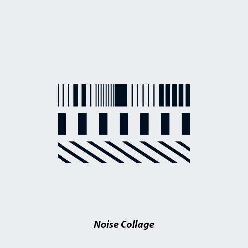 Adesivos de tatuagem criativos NEUF < Noise Collage > Ritmo geométrico abstrato racional preto e branco
