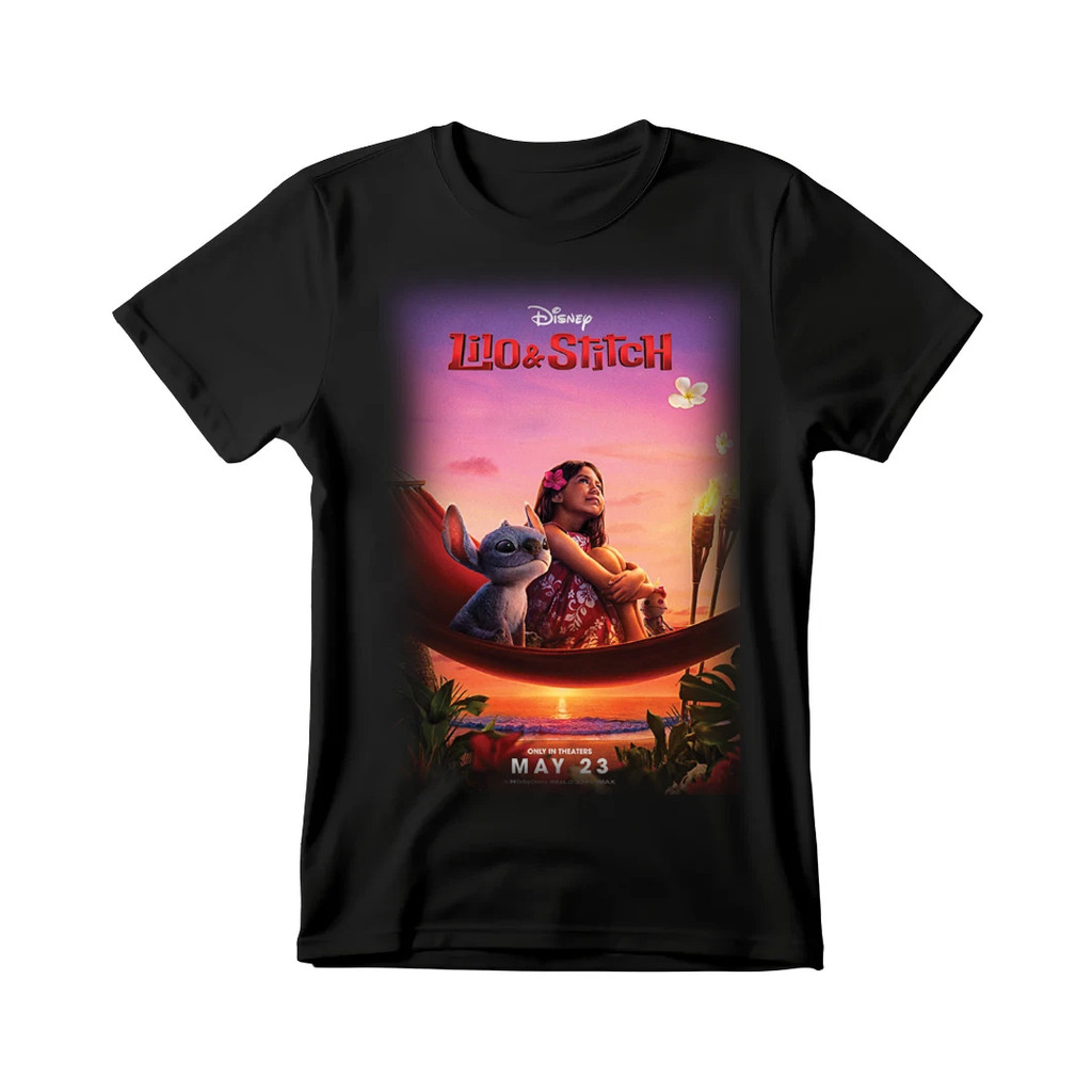 Camiseta Estampa Fofa Desenho Infantil Lilo Azul Ohana Blusa Unissex Tecido Algodão