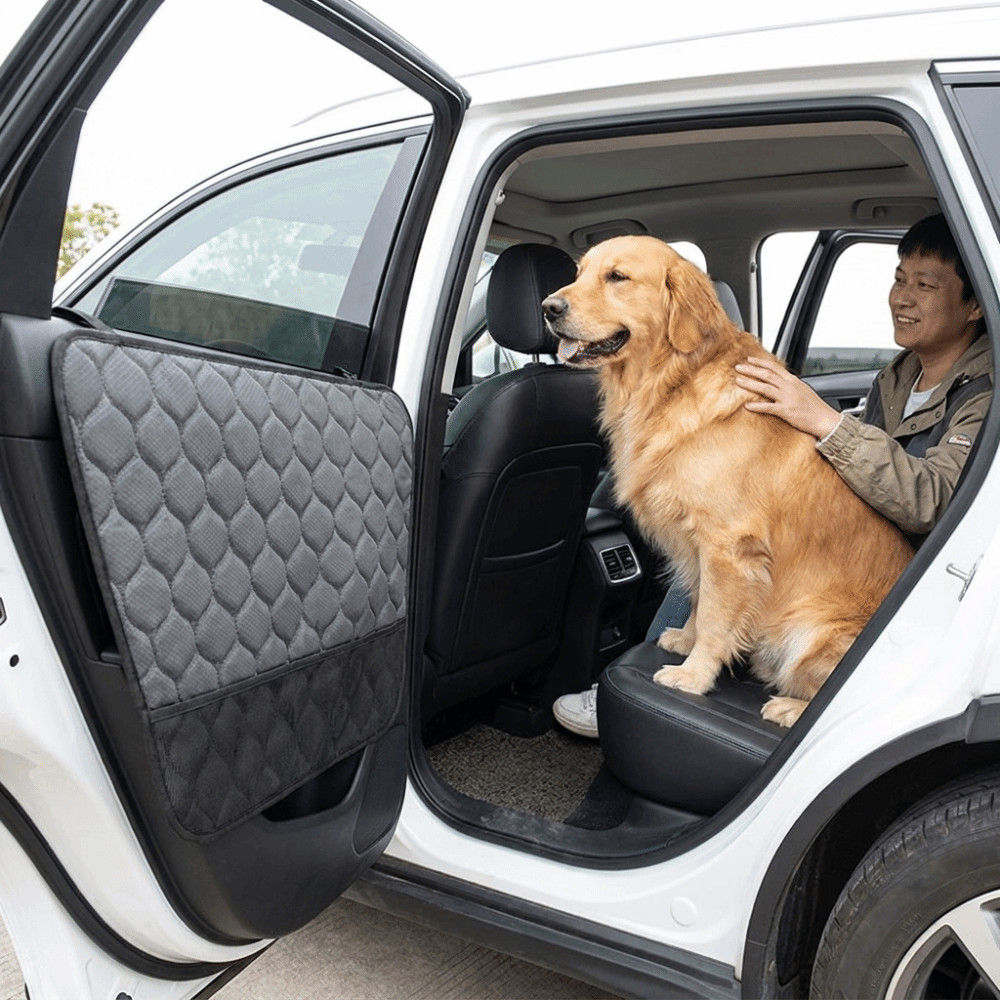 NEDFS 2 Unidades/Conjunto Capa Para Porta De Carro Cães , Tecido Oxford À Prova De Arranhões , Proteção , Almofadas Dobr