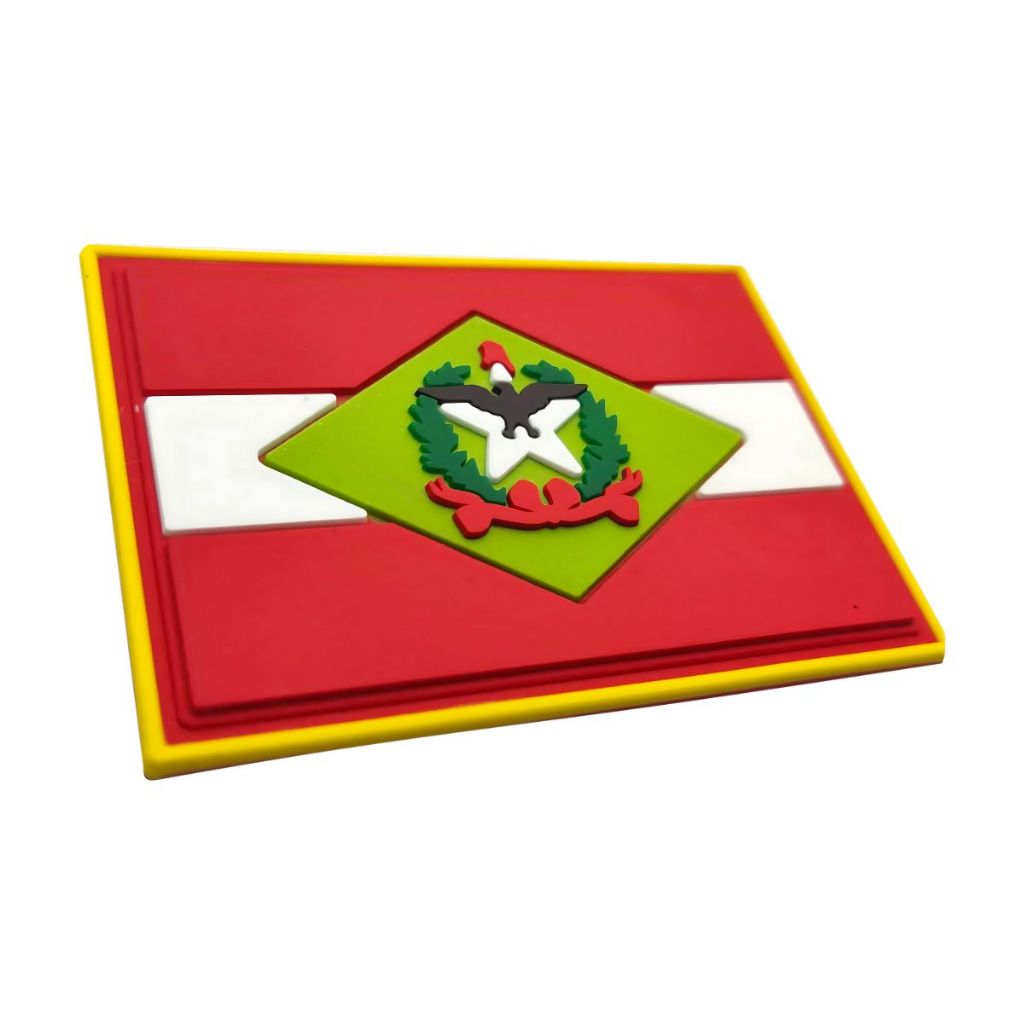 Patch Emblema Bandeira Santa Catarina Emborrachado com Velcro