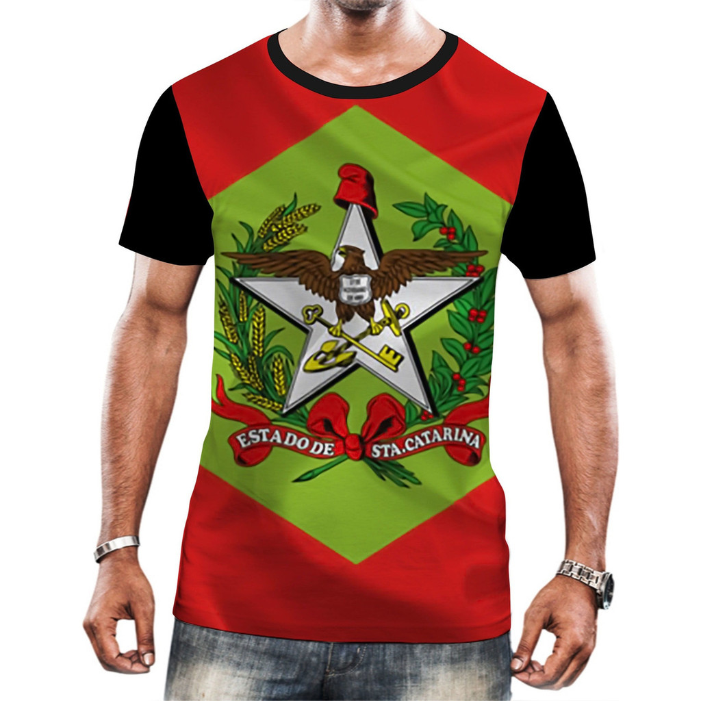 Camisa Camiseta Bandeira Estado Brasileiro Santa Catarina