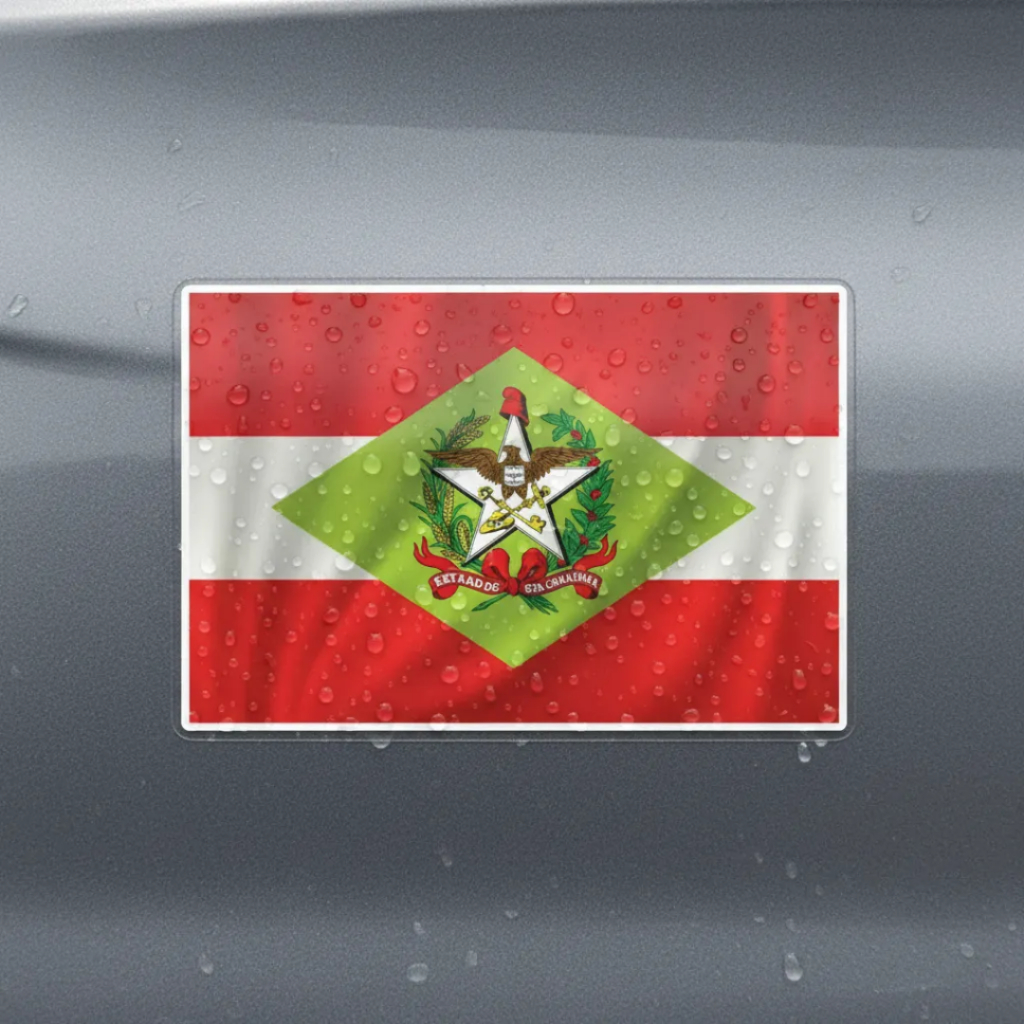 Kit 2 Adesivos Bandeira Santa Catarina Sc Vinil Prova D'água