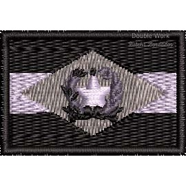 Patch Bordado Mini Bandeira Estado Santa Catarina 3x4,5 cm Cód.MBE30 negativa - baixa visibilidade