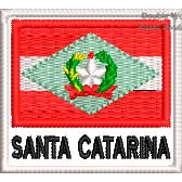 Patch Bordado Bandeira Estado Santa Catarina 4,5x5 cm Cód.BNE7
