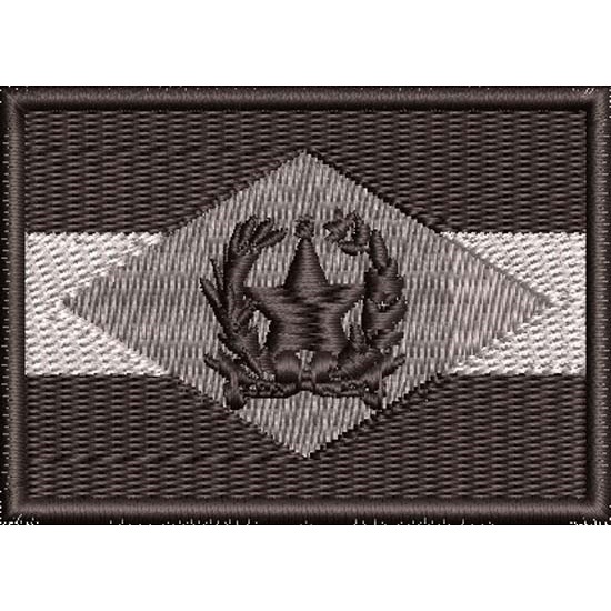 Patch Bordado Bandeira Estado Santa Catarina 5x7 cm Cód.BDE32 negativa baixa visibilidade