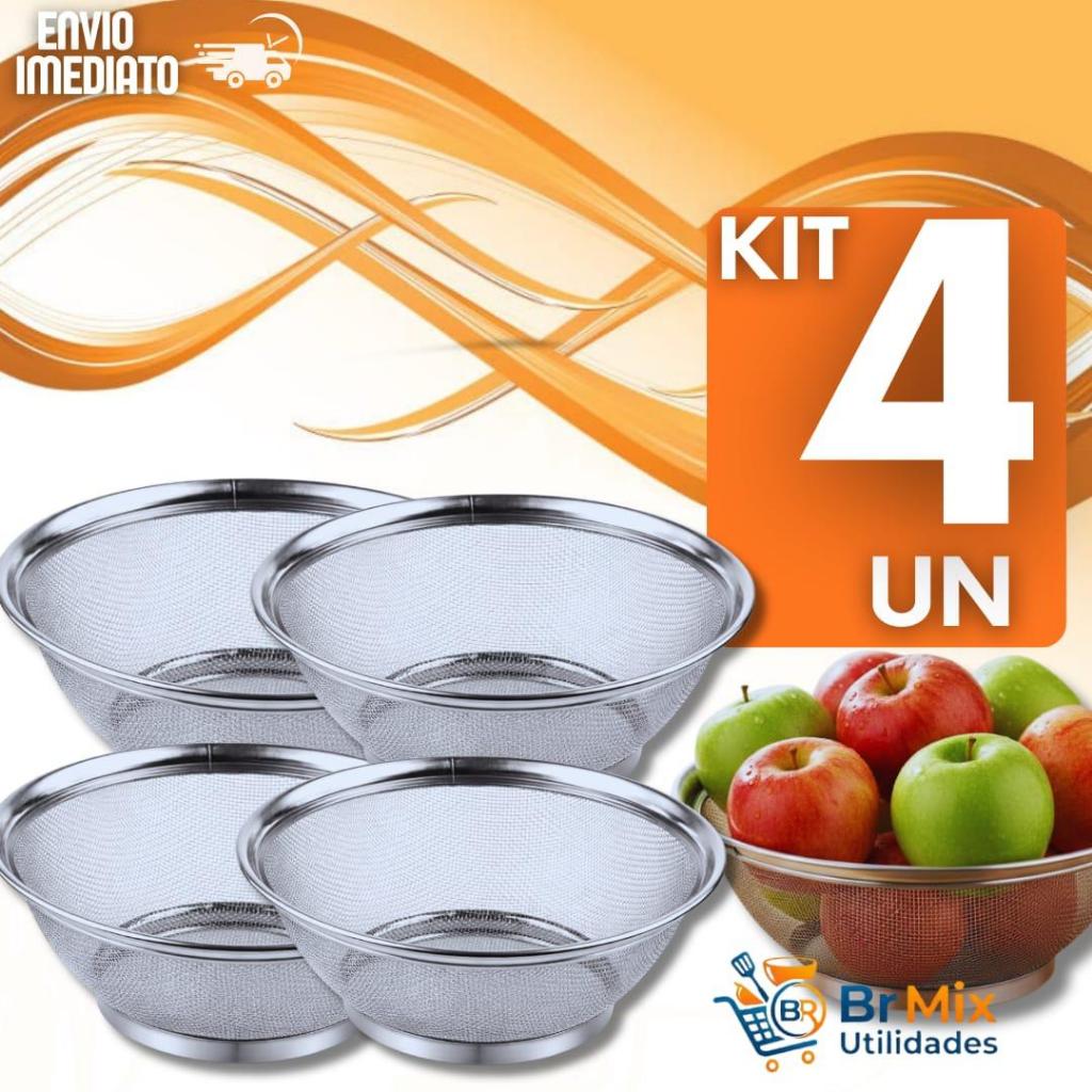 Cesta Escorredor Inox Escorredor Multiuso 25cm Cozinhar e Escorredor Legumes, Macarrão, arroz a vapor super resistente.