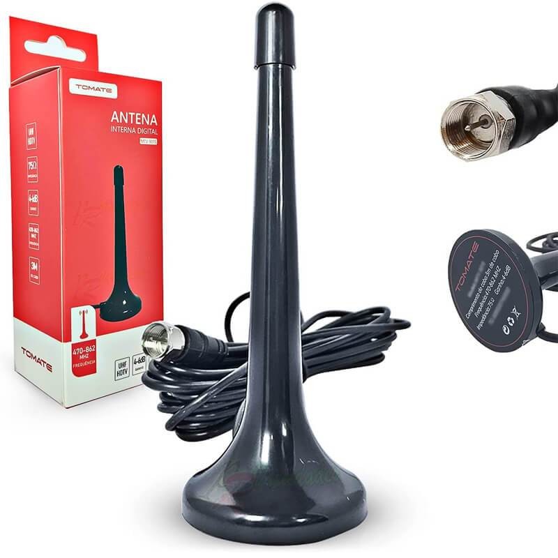 Antena Interna Digital Tv Digital Hdtv Dtv Tomate Mtv 3015 3 Metros Externa