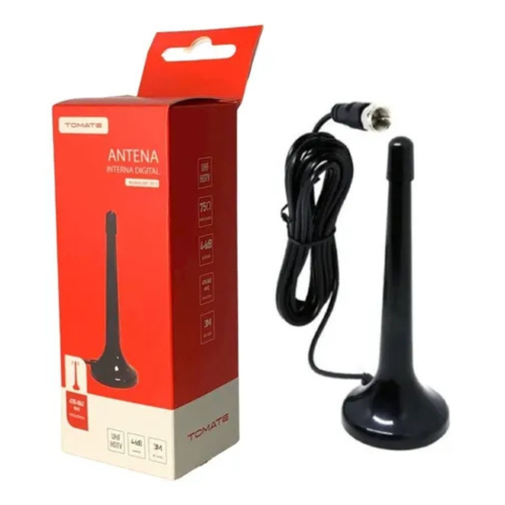 Antena Interna Tv Digital Tomate Uhf Hdtv 4k Mtv 3015