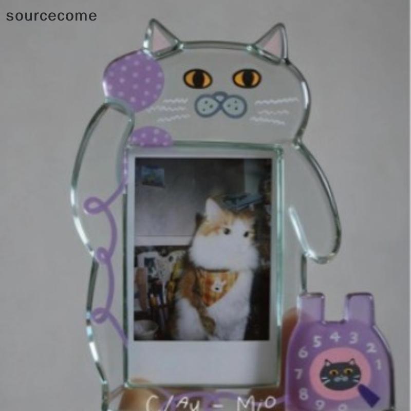 [sourcecome] Porta-Retratos De Acrílico De 3 Polegadas Para Animais De Estimação Exibição De Fotos De Gatinhos Suporte D