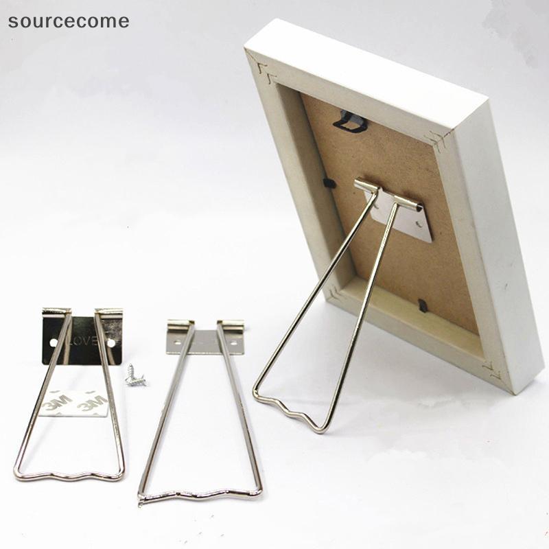 [sourcecome] Porta-Retratos De Ferro Suporte Para Pedestal Moldura De Foto 5 8 10 Polegadas Expositor Boutique