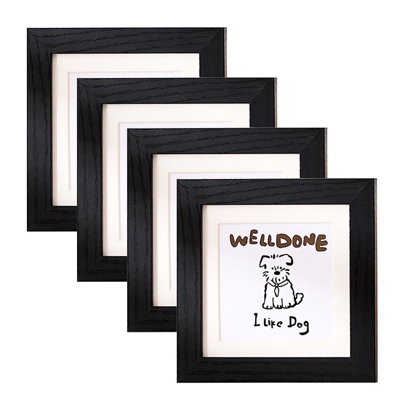 Suporte quadrado para exibição de fotos, conjunto de mini porta-retratos de 4 polegadas, decoração de parede com fotos,