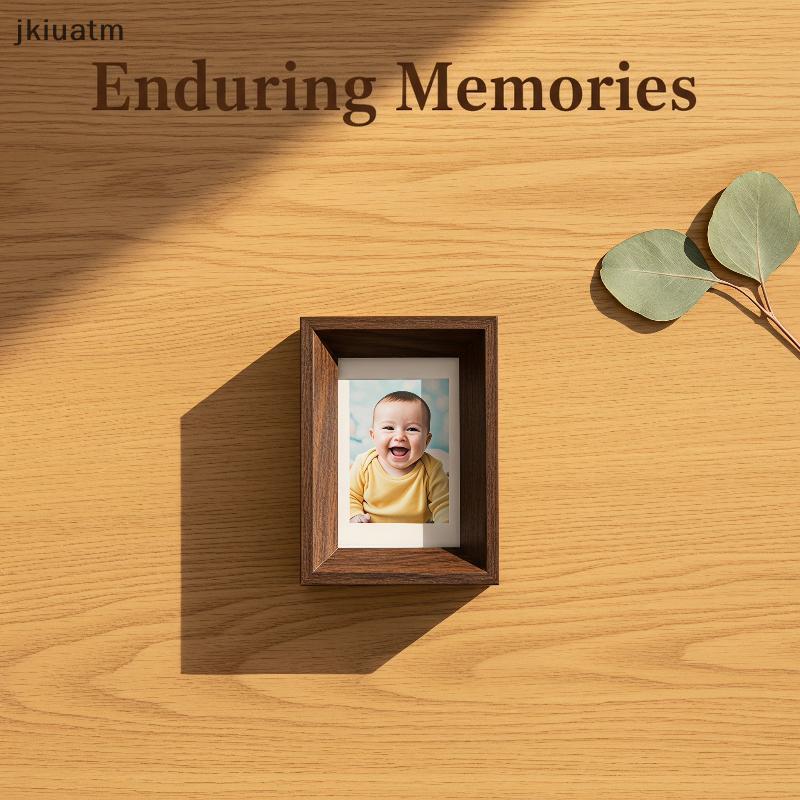 [jkiuatm] Mini Porta-Retratos De Madeira De 3 Polegadas , Expositor De Mesa , Pequeno Ornamento Requintado Para Presente