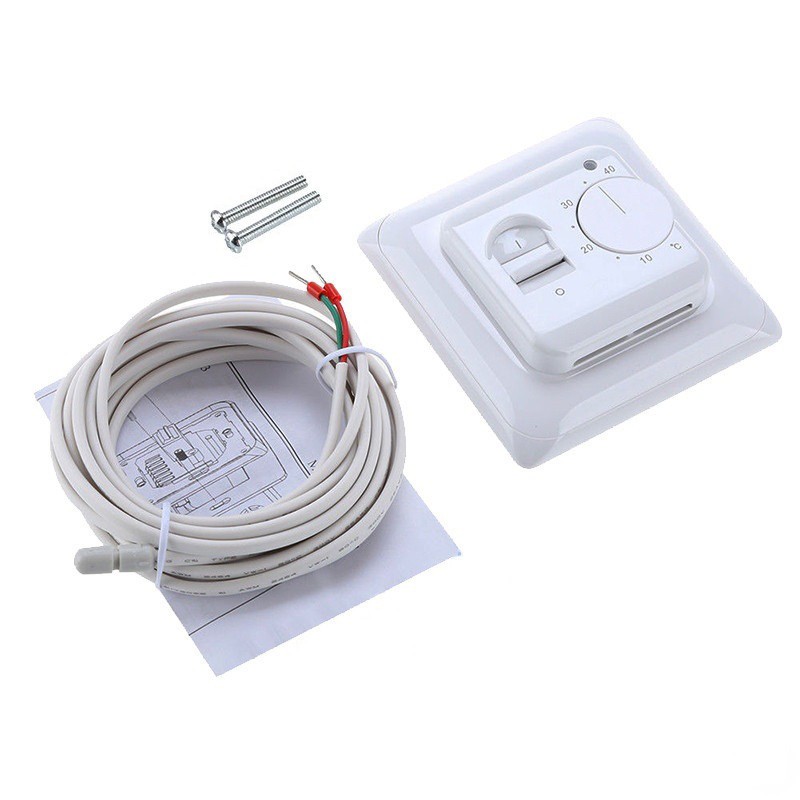 Termostato Manual De Aquecimento De Piso Elétrico , Cabo Quente 220V 16A , Controlador De Temperatura
