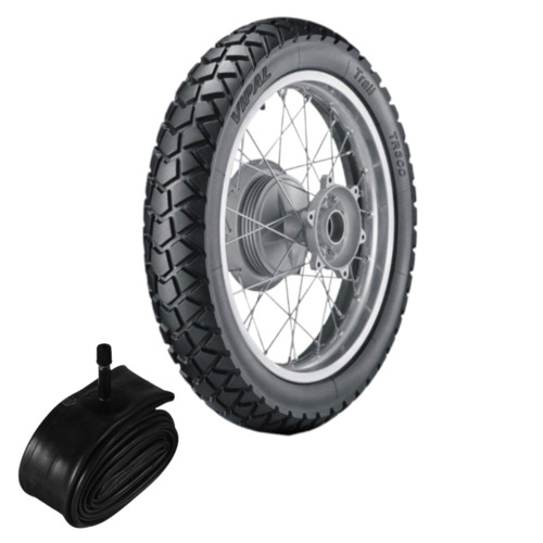 Kit Pneu Xtz 125 Xr 200 410-18 60r Tr300 Vipal + Câmara