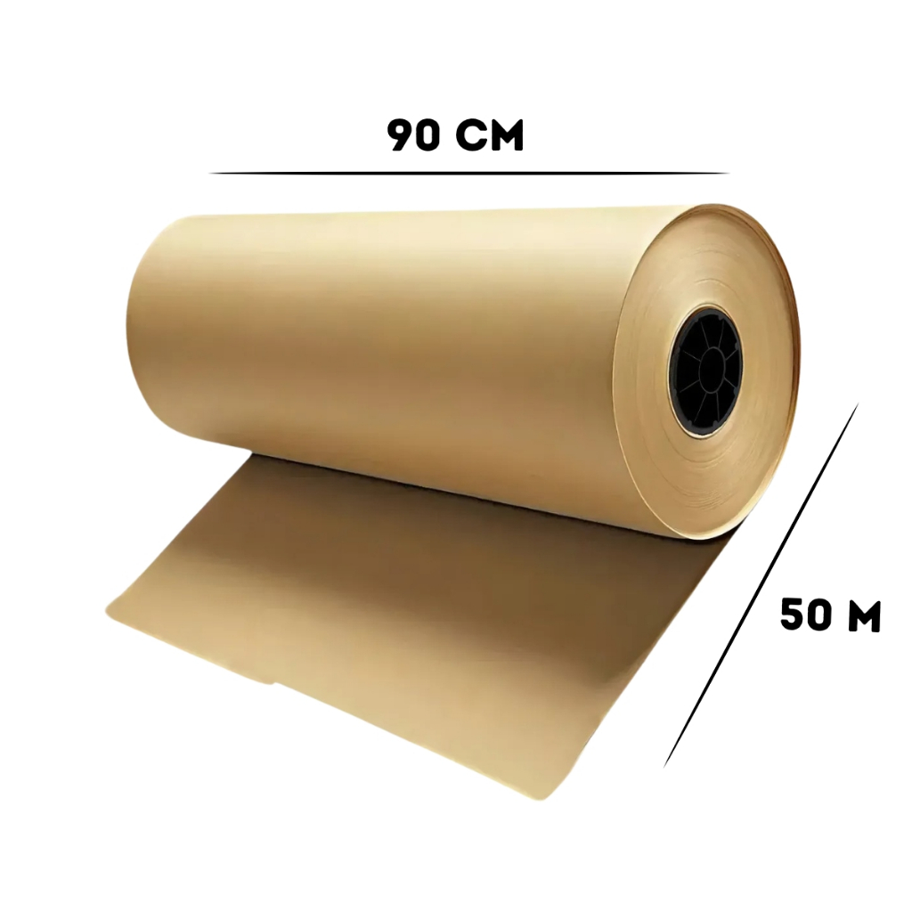 Papel Semi Kraft Pardo Rolo Bobina 90CM 2Kg - 60rs -Embalagem Embrulho