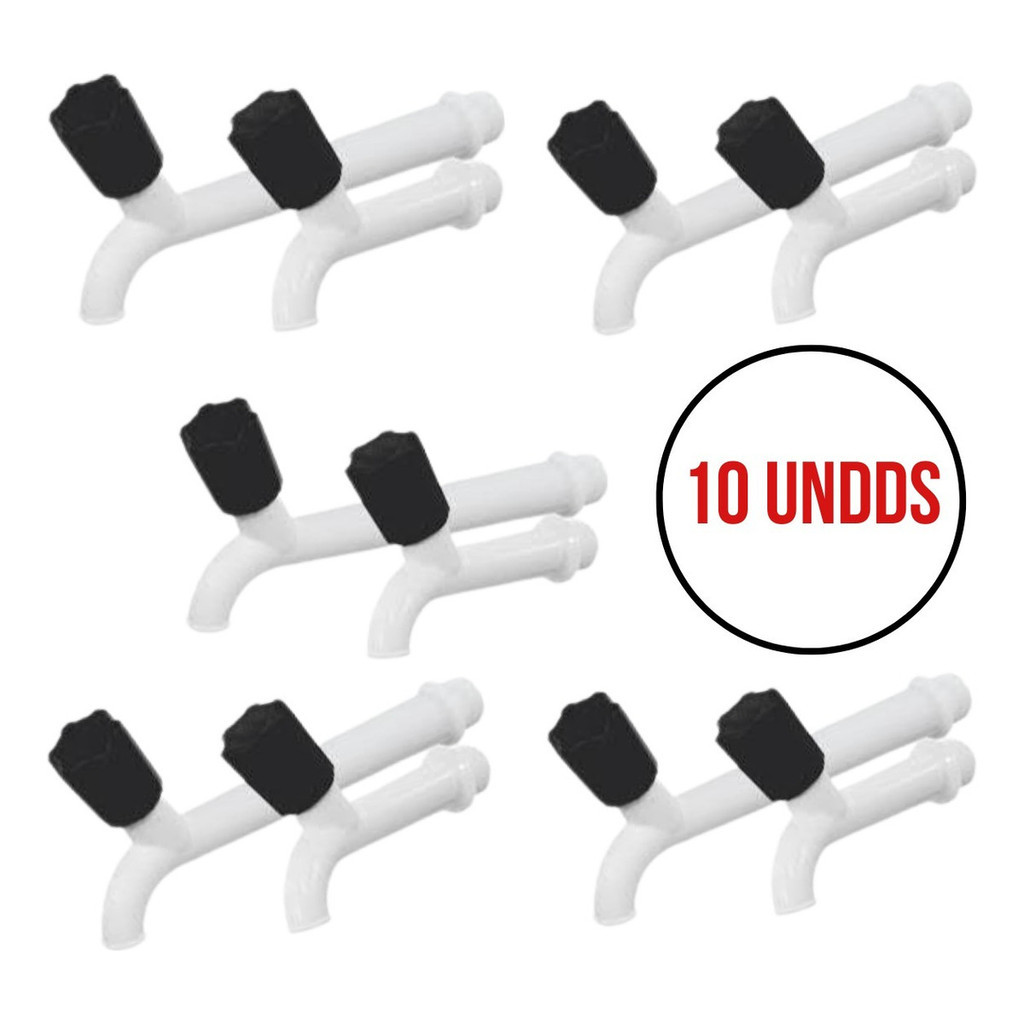 Torneiras Curta Plástica Para Tanque 10cm 1/2