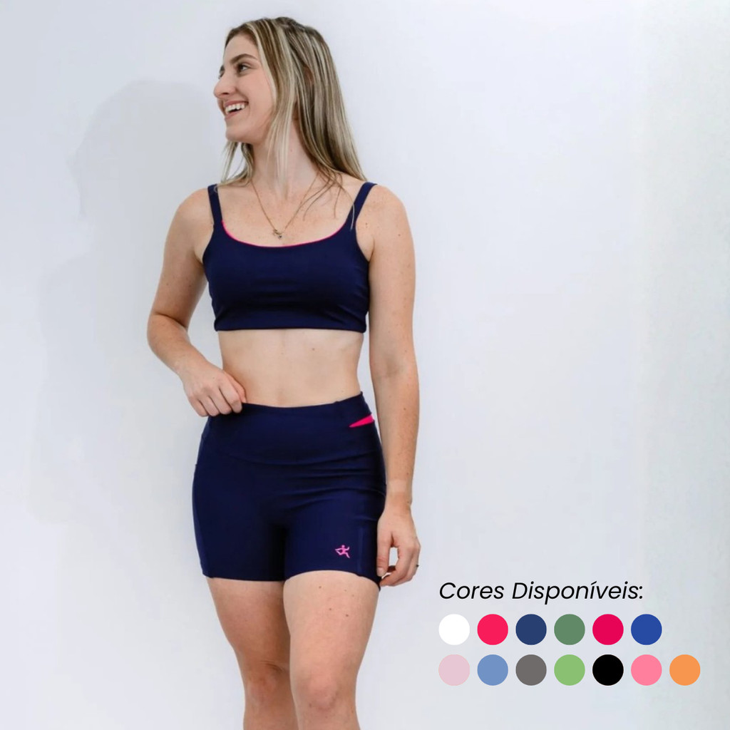 Shorts 360º Compressão 10cm Entrepernas Feminino Confortável