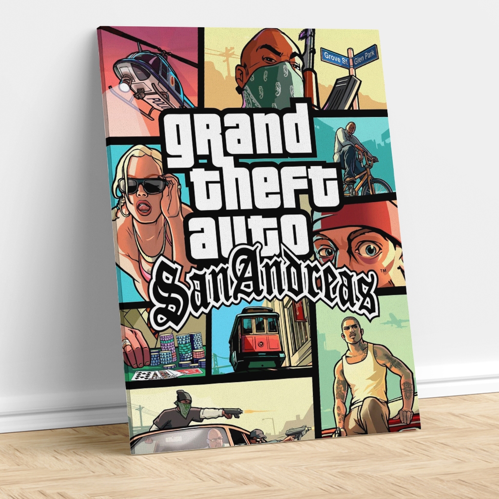 Placa Decorativa MDF Grande GTA Quadro Grand Theft Auto Jogo Decoração & Parede