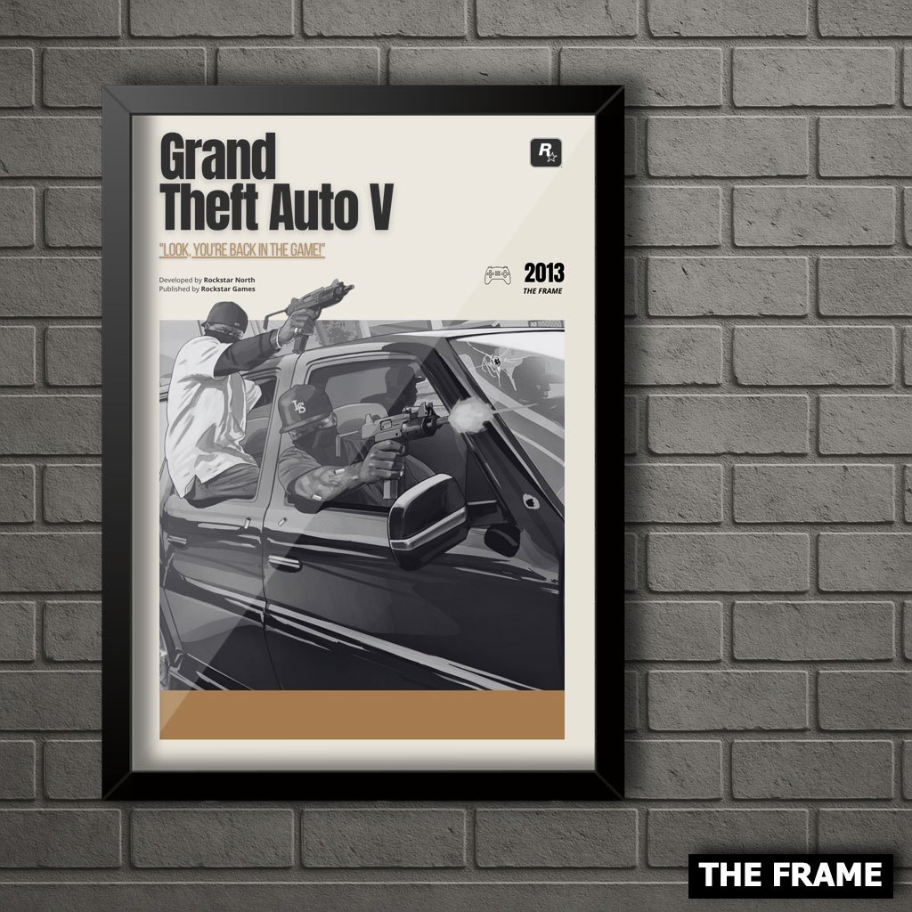 Quadro Decorativo A4/A3 Jogo Grand Theft Auto V