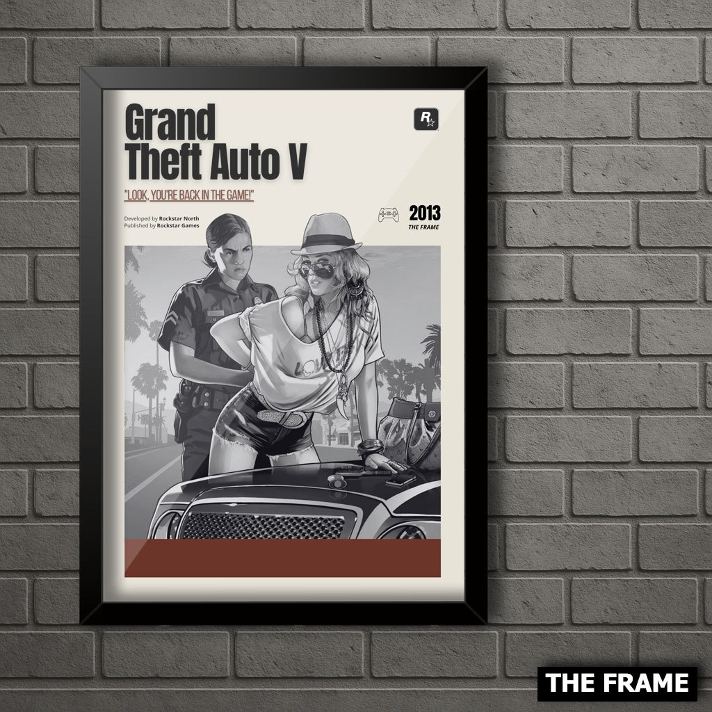 Quadro Decorativo A4/A3 Jogo Grand Theft Auto V
