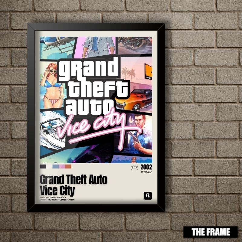 Quadro Decorativo A4/A3 Grand Theft Auto Vice City