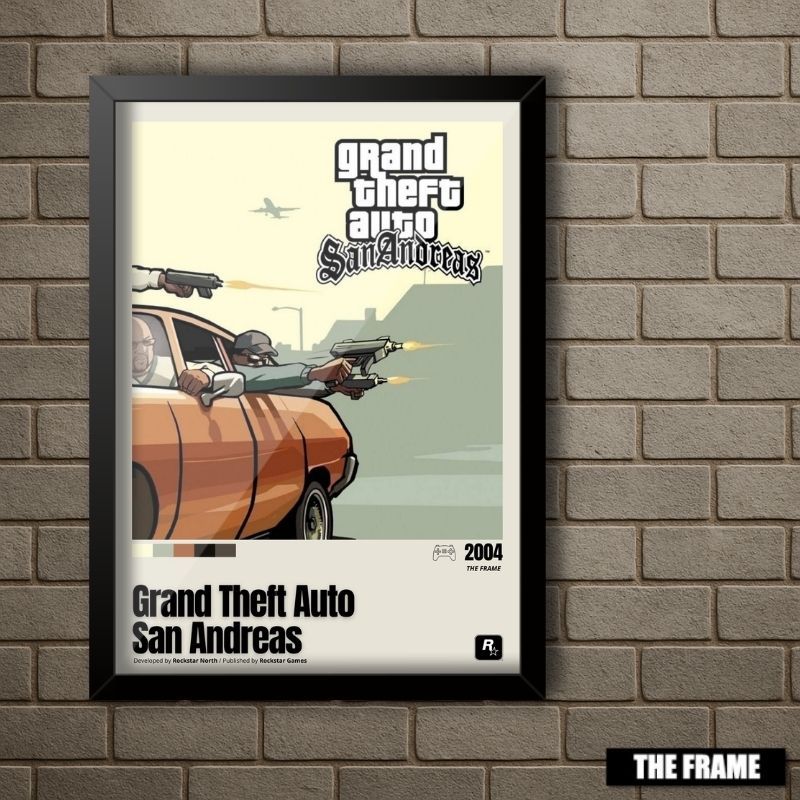 Quadro Decorativo A4/A3 Grand Theft Auto San Andreas