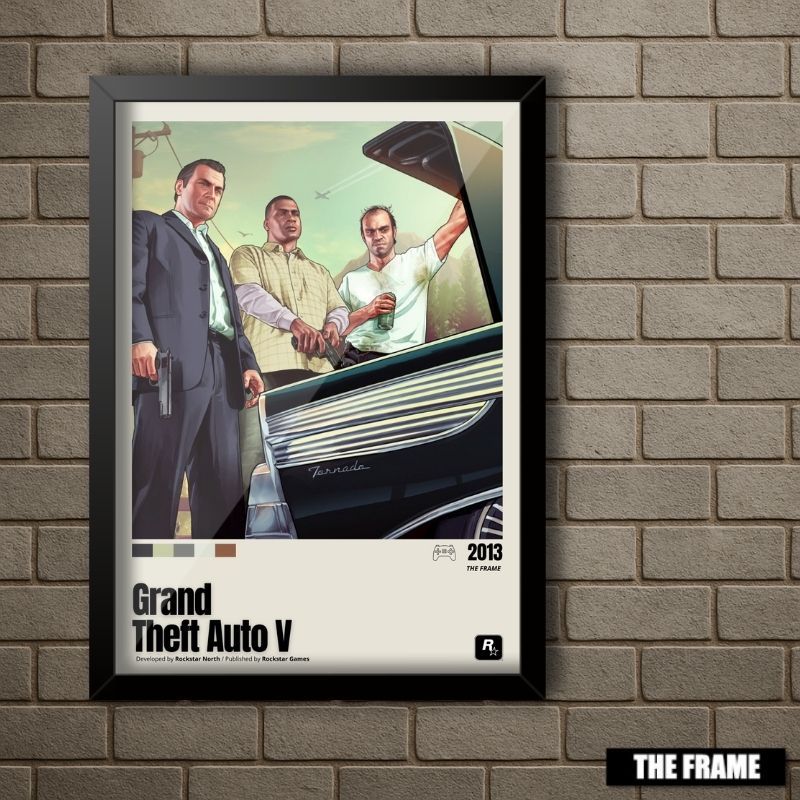 Quadro Decorativo A4/A3 Grand Theft Auto V Gta