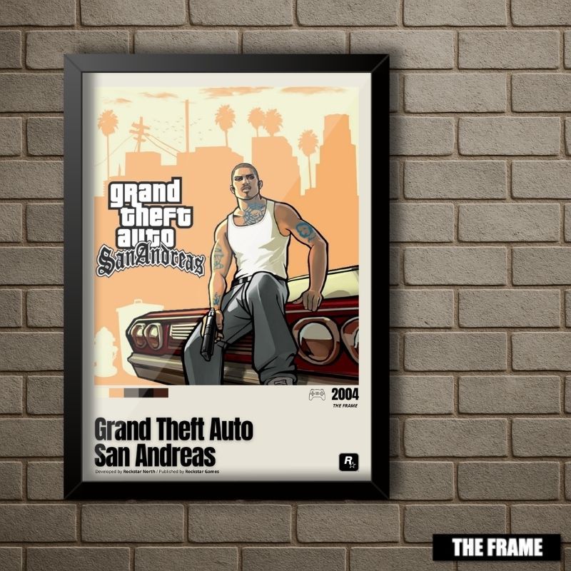 Quadro Decorativo A4/A3 Grand Theft Auto San Andreas